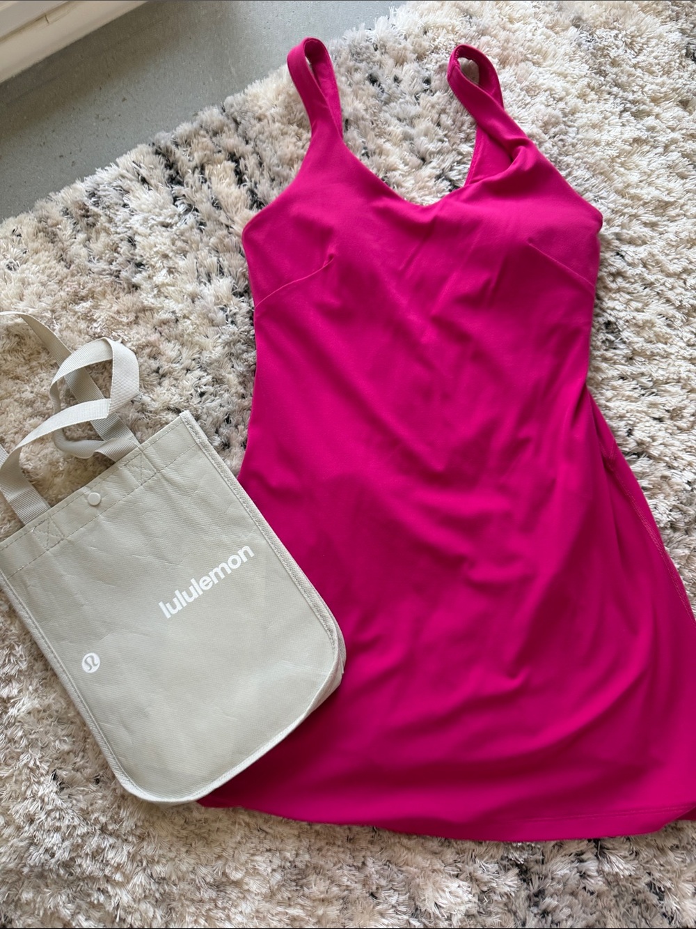 lululemon athletica Fuchsia Sleeveless Slip Dress/ shorts